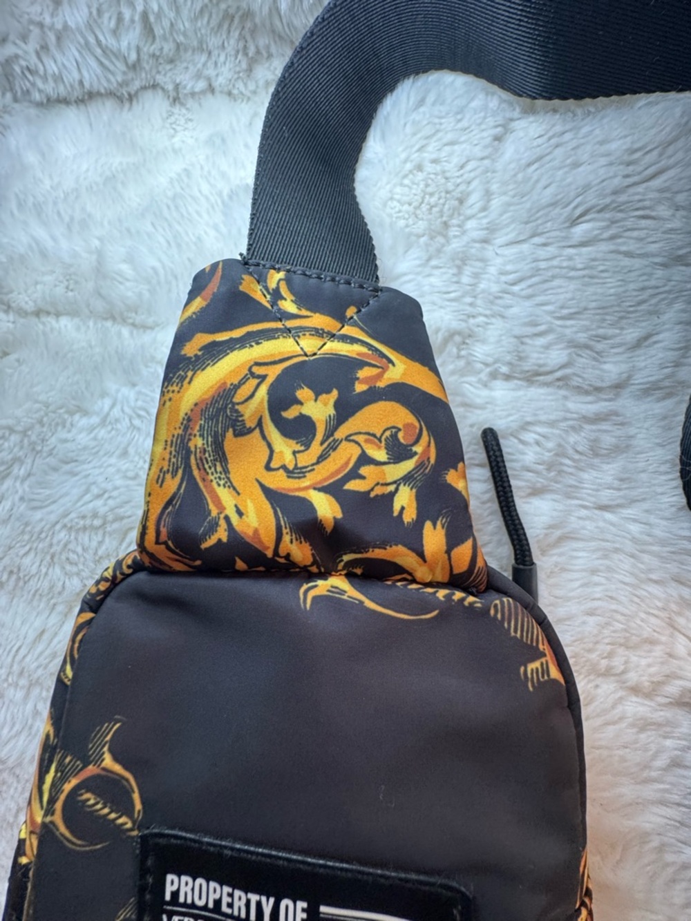 Versace Jeans Collection Black and Gold Logo Belt Bag - Picture 6 of 10